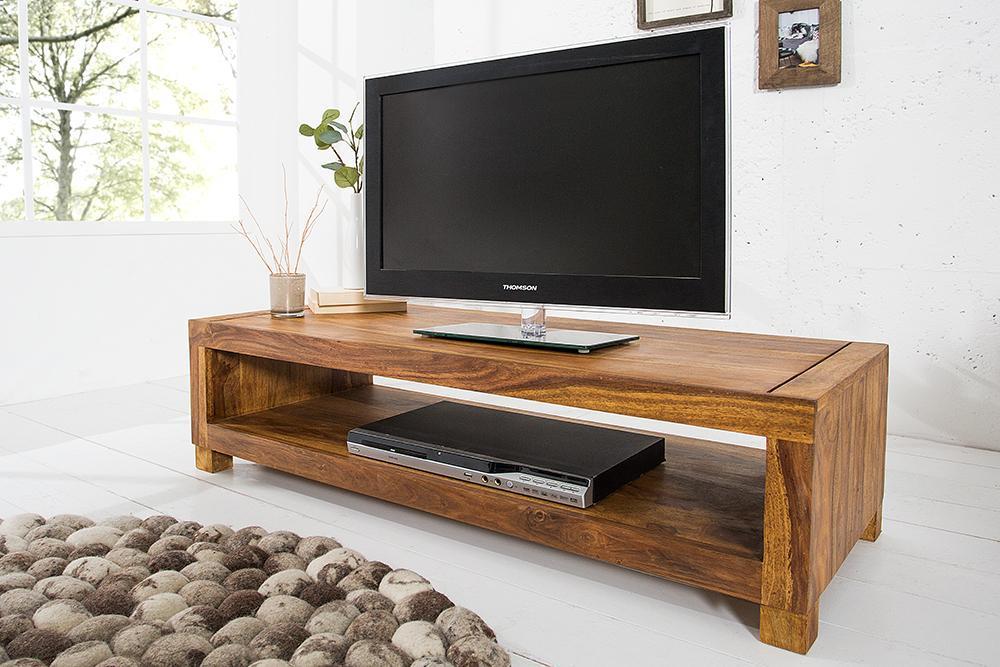 Solid sheesham wood showcase tv unit cabinet