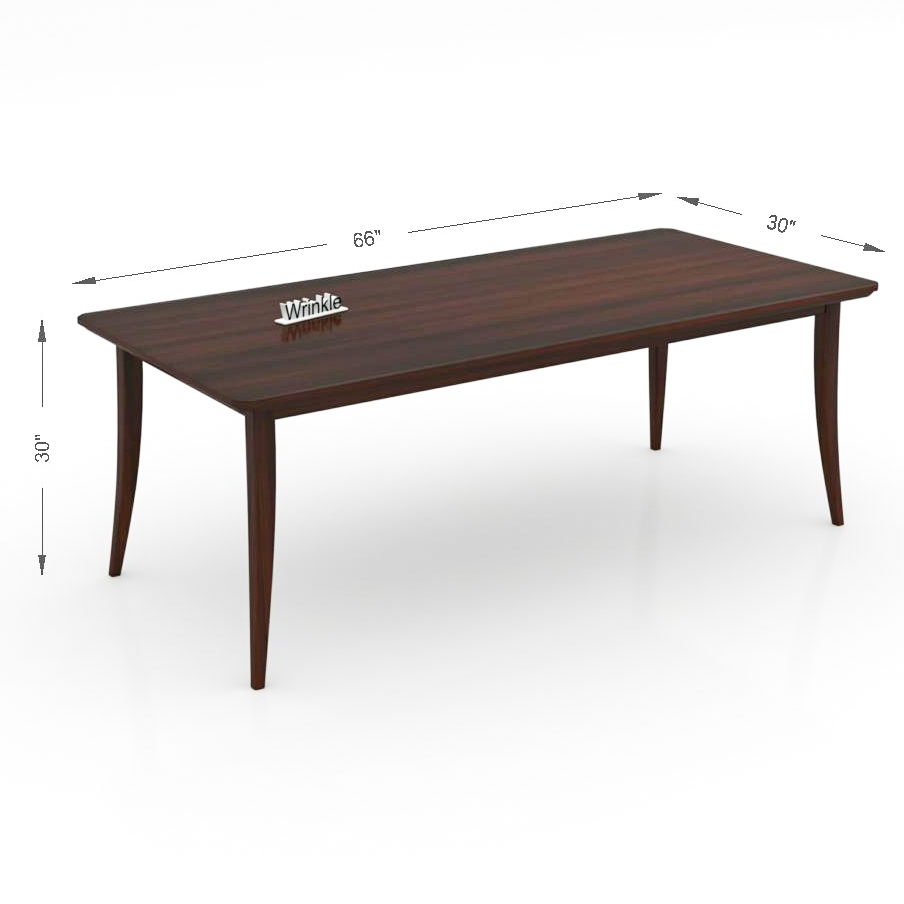 Furnishiaa Solid Sheesham Wood Dining Table 6 Seater | Six Seater Dinning Table ( Walnut )