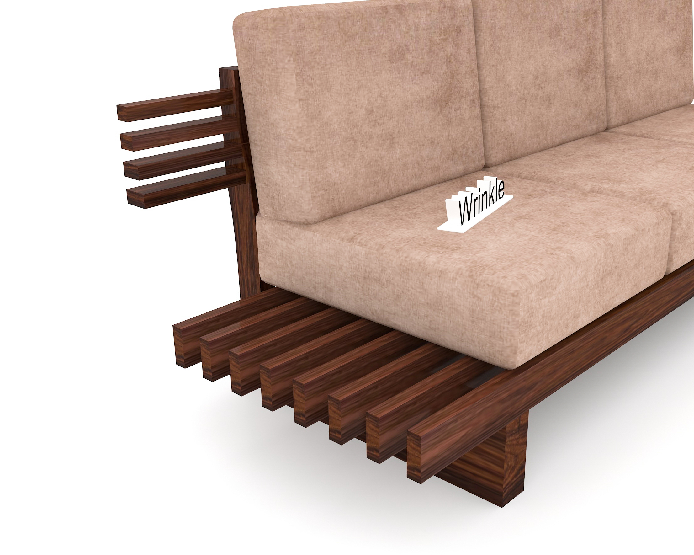 Authentic Wooden Sofa for living Room 3 Seater Natural