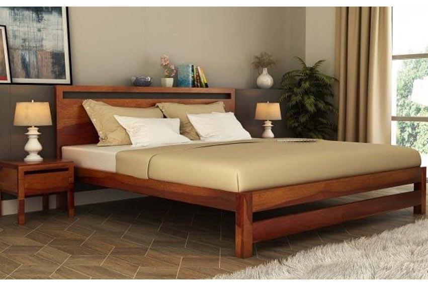 Solid Sheesham Wood King Size Bed